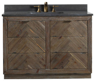Legion Furniture Single Sink Vanity, Rustic Brown, 48"