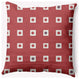16x16" Li'l Boxes Nautical Decorative Indoor Pillow, Ligonberry Red