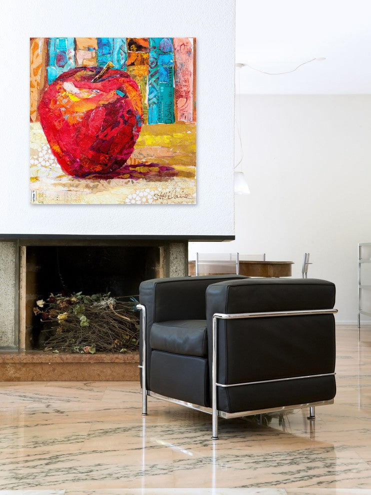 "Red Temptation" Painting Print on Wrapped Canvas, 40x40