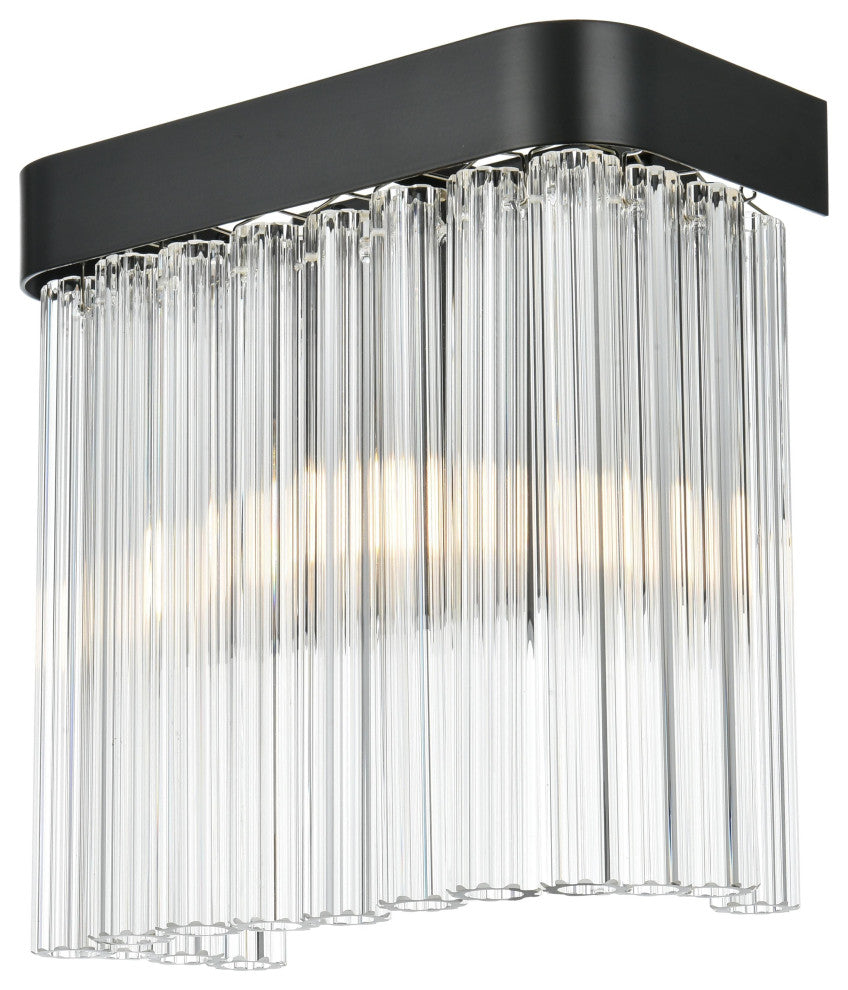 Home Living 9" Wall Sconce, Black