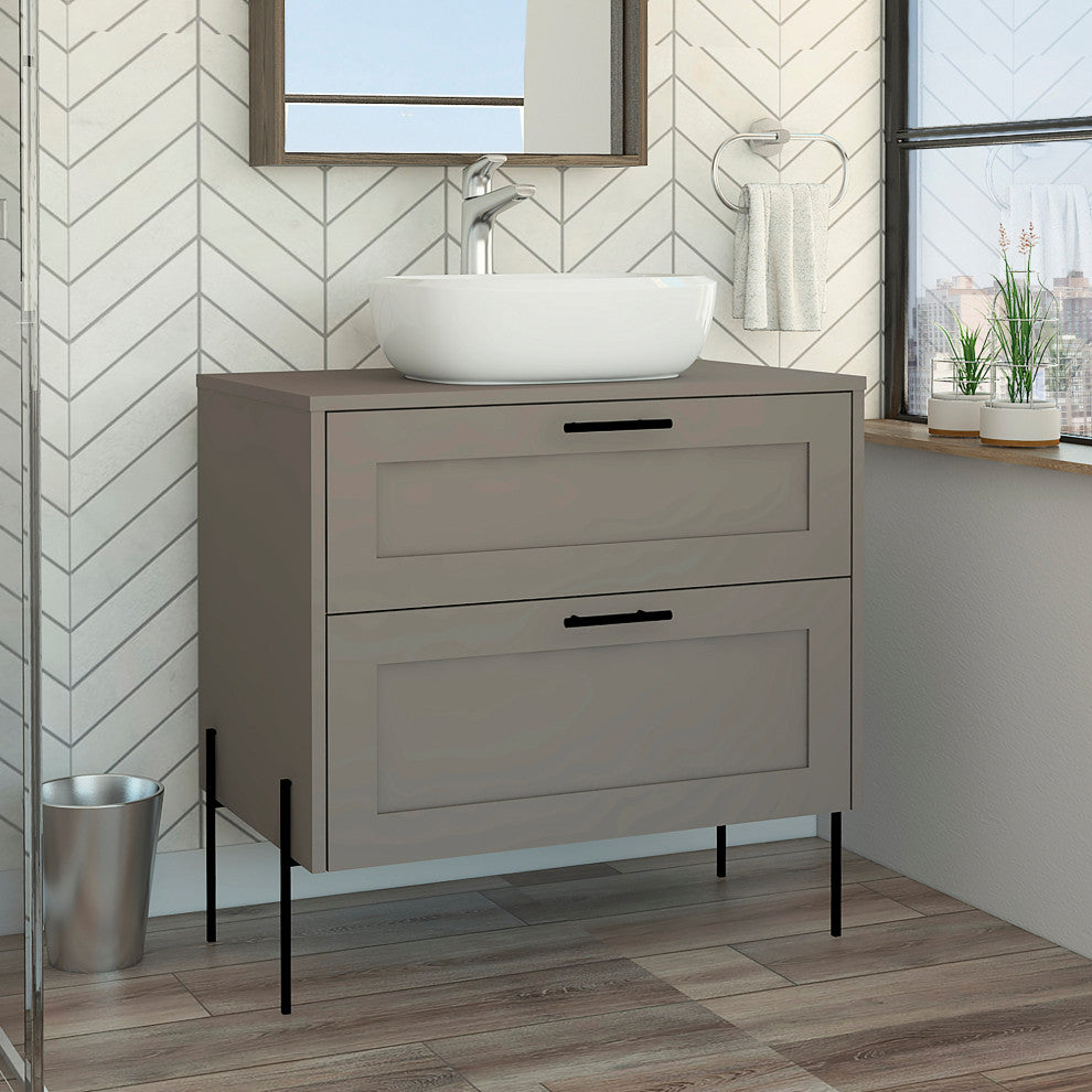 Svedin Deluxe 32" Bathroom Vanity, Taupe