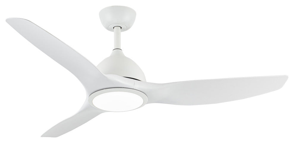 52-inch Modern Intergrated LED White Ceiling Fan with Light
