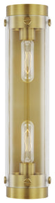 Garrett Linear Sconce, Burnished Brass