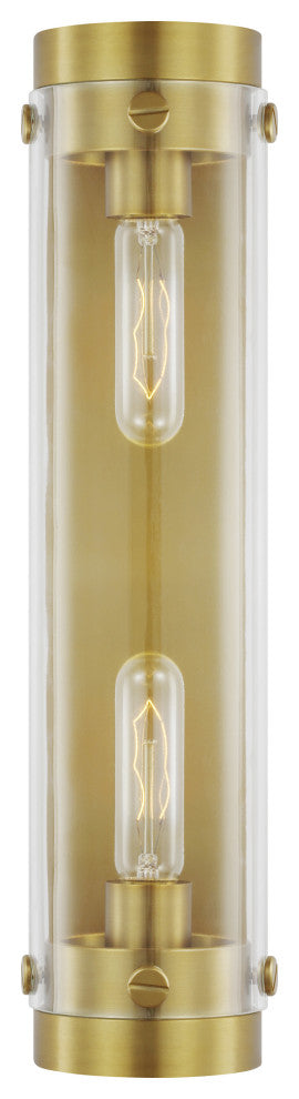 Garrett Linear Sconce, Burnished Brass