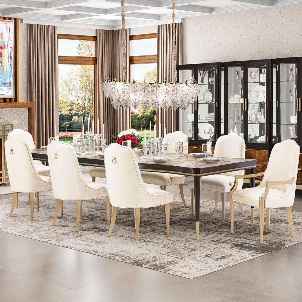 Malibu Crest Rectangular Dining Table - Crotch Mahogany