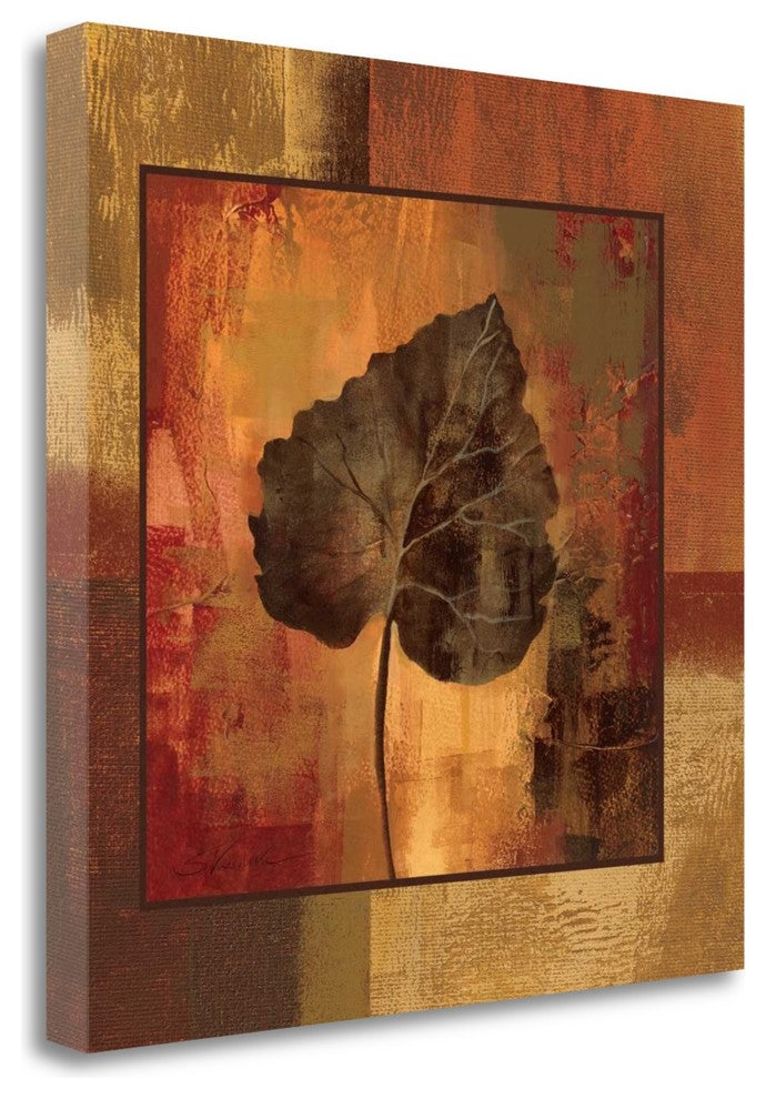 "October Leaf III" By Silvia Vassileva, Giclee Print on Gallery Wrap Canvas