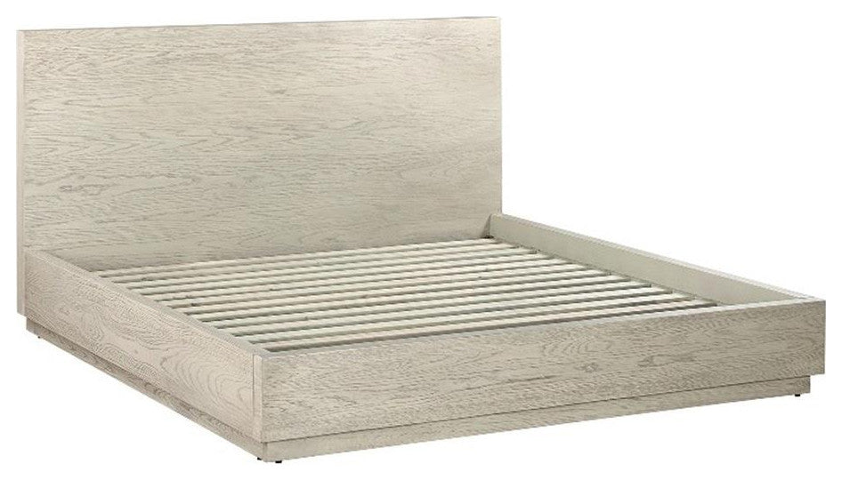 Armen Living Abbey King Modern Wood Platform Bed in Gray Oak