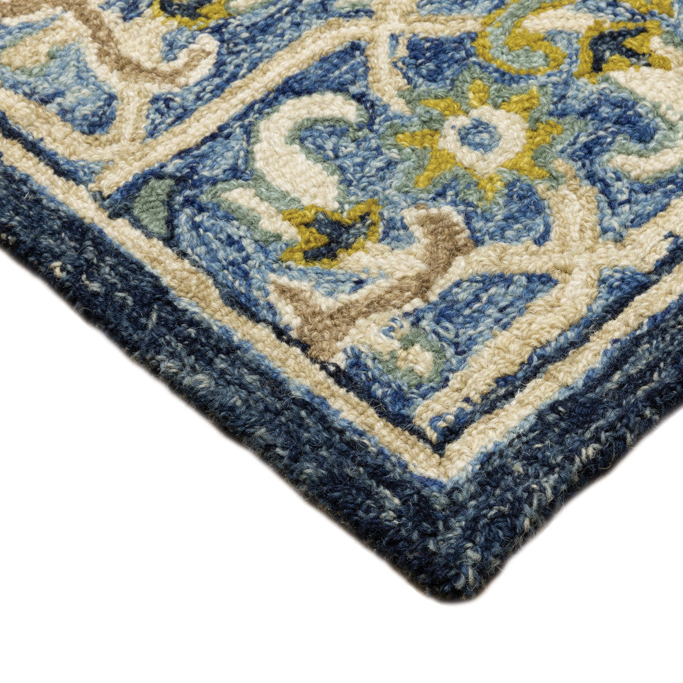Oriental Weavers Alfresco Navy/ Blue Oriental Indoor Area Rug 3'6"X5'6"