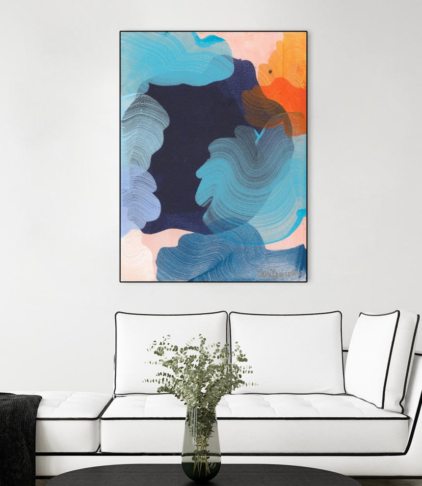 "Thinking about it" Framed Canvas by Giant Art 18"x24"