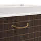 vidaXL Laundry Basket Laundry Hamper Dirty Clothes Basket Dark Brown Bamboo