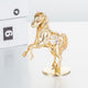 24K Gold Plated Crystal Studded Horse On a Pedestal Ornament