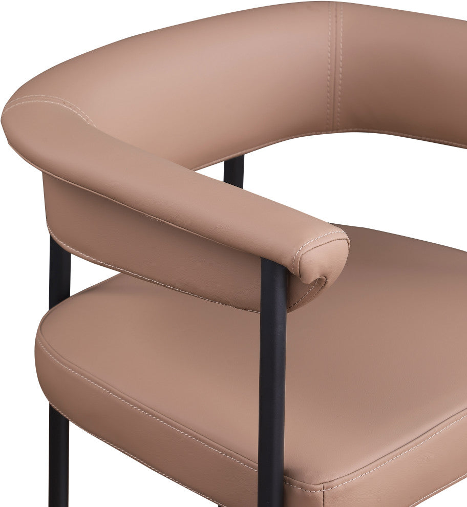 Malin Upholstered Counter Stool, Set of 2, Tan, Vegan Leather