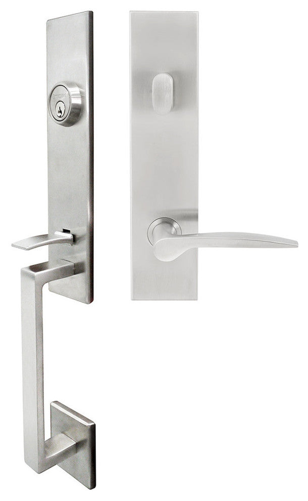 Toronto Lever, Tubular Entry Handleset, Left Hand , Satin Stainless Steel