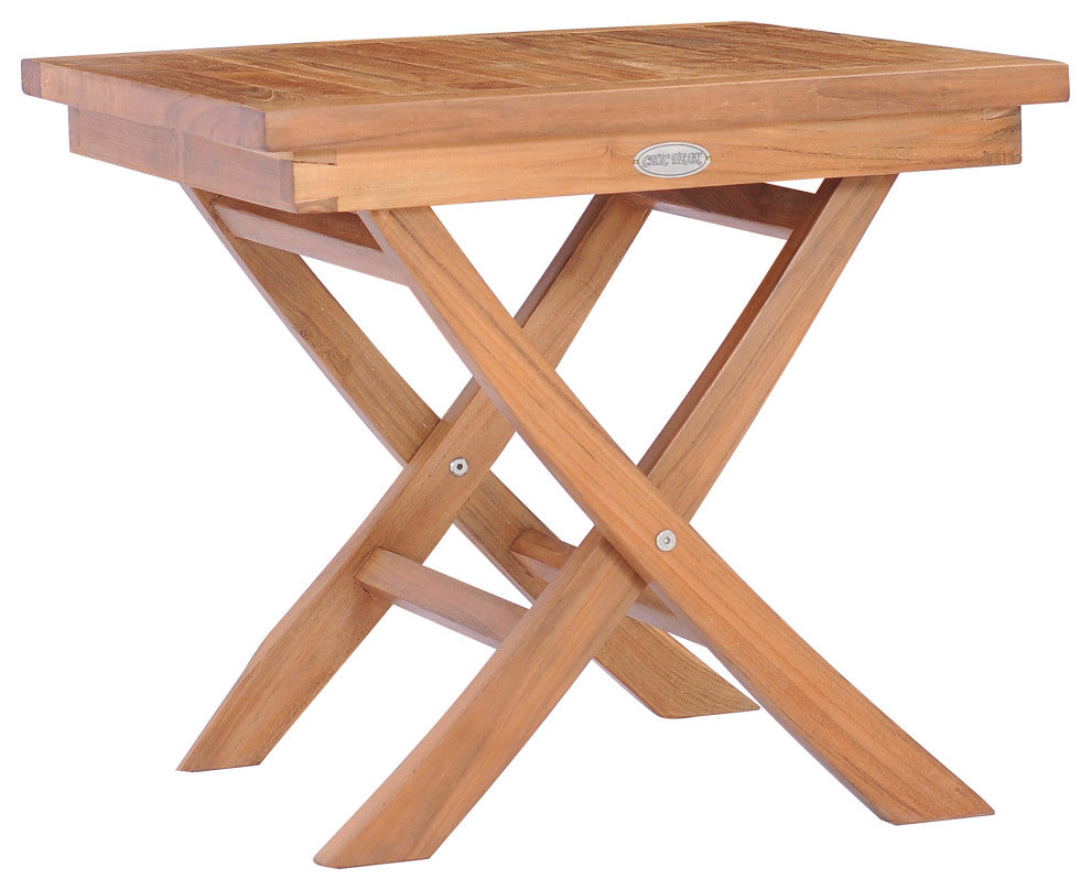 Teak Wood Titanic Folding Outdoor Patio Side Table