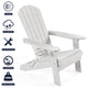 Inspired Home Colston Outdoor Chair, Weather Resistant, White