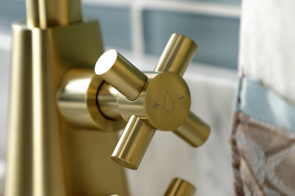 Kingston Brass KS2297DX Two-Handle Single-Hole Bathroom Faucet, Push Pop-Up