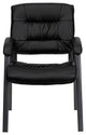 Flash Furniture Executive Side Guest Chair in Black with Titanium Frame