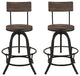 Modern Brown Procure Bar Stool Set of 2