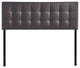 Modern Contemporary King Size Vinyl Headboard, Brown Faux Leather