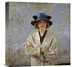 "Girl In a Blue Hat" Artwork, 15" x 16"