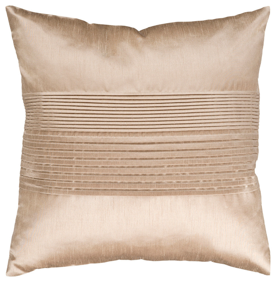 Solid Pleated - 22x22x5 Pillow, Polyester Fill
