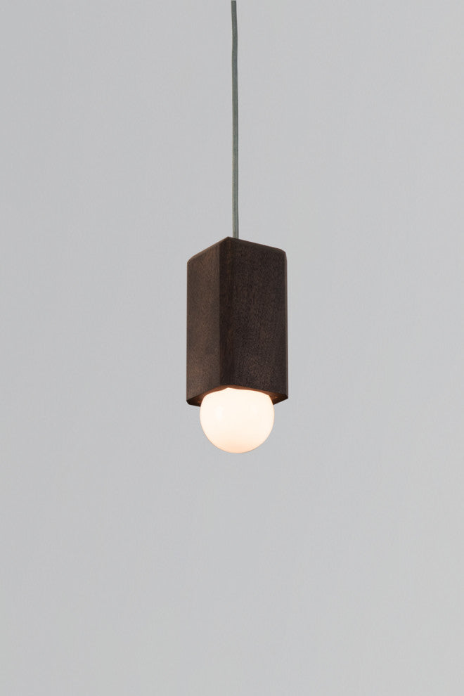 Cano 1-Light Pendant, Dark Stained Walnut, Led