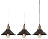 Industrial Vintage Metal Pendant Light, 3 Pack