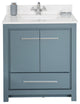 Mila Collection 30" Bathroom Vanity With Sink, Mirror, Countertop, Alasca Blue