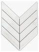 Bianco Dolomiti Polished 2x8 Chevron Marble Mosaic