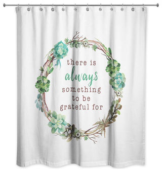 Grateful Succulent Wreath 71x74 Shower Curtain