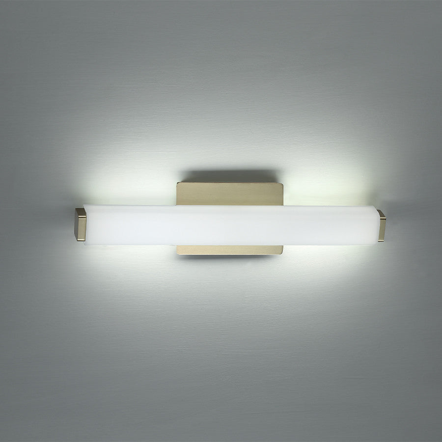 Vogue 20" LED Bathroom Vanity and Wall-Light 3000K, Brushed Brass