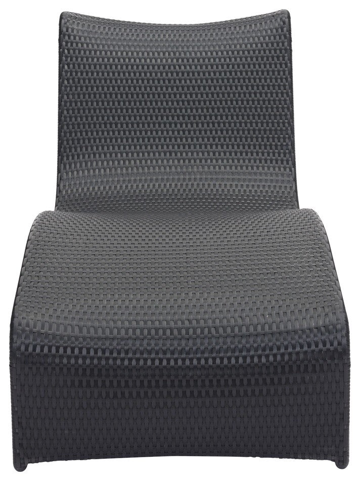 Zuo Modern Rocky Beach Chaise Lounge Espresso