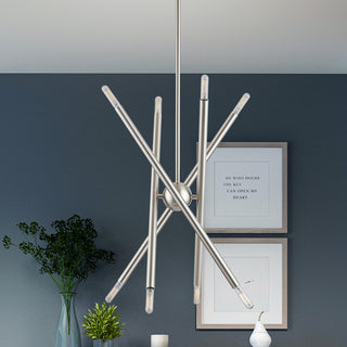 Livex Lighting Soho 8 Light Brushed Nickel Chandelier