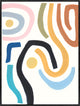 30x40 Colorful Lines I, Framed Artwork, Black