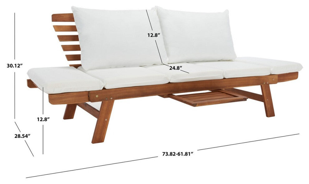 Safavieh Emely Outdoor Daybed, Natural/Beige
