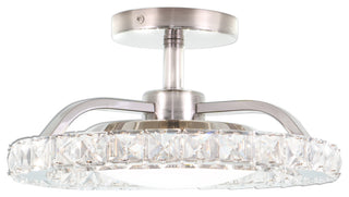 Clara 12.25" Semi-Flush Mount Brushed Nickel