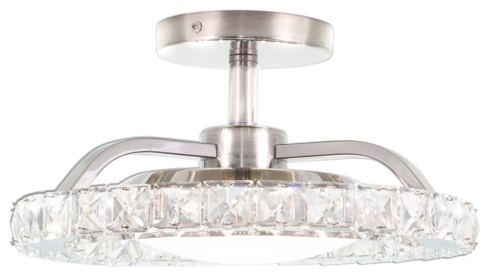 Clara 12.25" Semi-Flush Mount Brushed Nickel