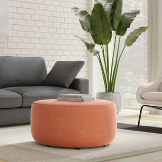 Moore Large Ottoman, Dusty Orange