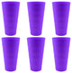 Break-Resistant Plastic Cups 18Oz, Reusable Design, Set of 6, Purple