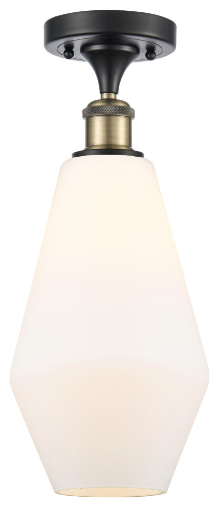 Innovations 516-1C-BAB-G651-7-LED 1-Light Semi-Flush Mount, Black Antique Brass
