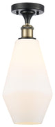 Innovations 516-1C-BAB-G651-7-LED 1-Light Semi-Flush Mount, Black Antique Brass