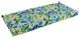 45"X19" Patterned Outdoor Spun Polyester Loveseat Cushion, Lesandra Sunblue