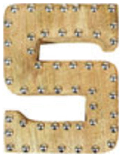 Handmade Eco-Friendly Wall Decor Alphabet Letter Block, 1.3x7.8x6.1