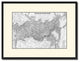 Russia Siberia Vintage B&W Map Canvas Print, 16"x21"