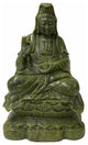 Green Stone Carved Guan Yin Tara Bodhisattva Avalokitesvara Statue Hws1795