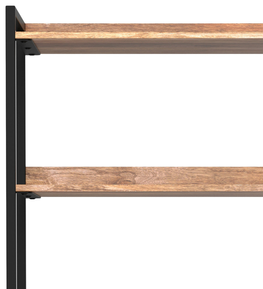 Kelsey Solid Mango Wood Large Bookshelf, Natural