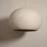 Ceiling Light: Large Claylight Pendant, Line Pattern, Incandescent Bulb