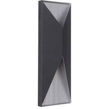 Peak 2 Light Outdoor Sconce In Textured Black/Brushed Aluminum (Z3412-TBBA-LED)