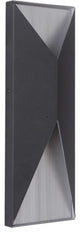 Peak 2 Light Outdoor Sconce In Textured Black/Brushed Aluminum (Z3412-TBBA-LED)