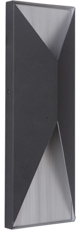 Peak 2 Light Outdoor Sconce In Textured Black/Brushed Aluminum (Z3412-TBBA-LED)